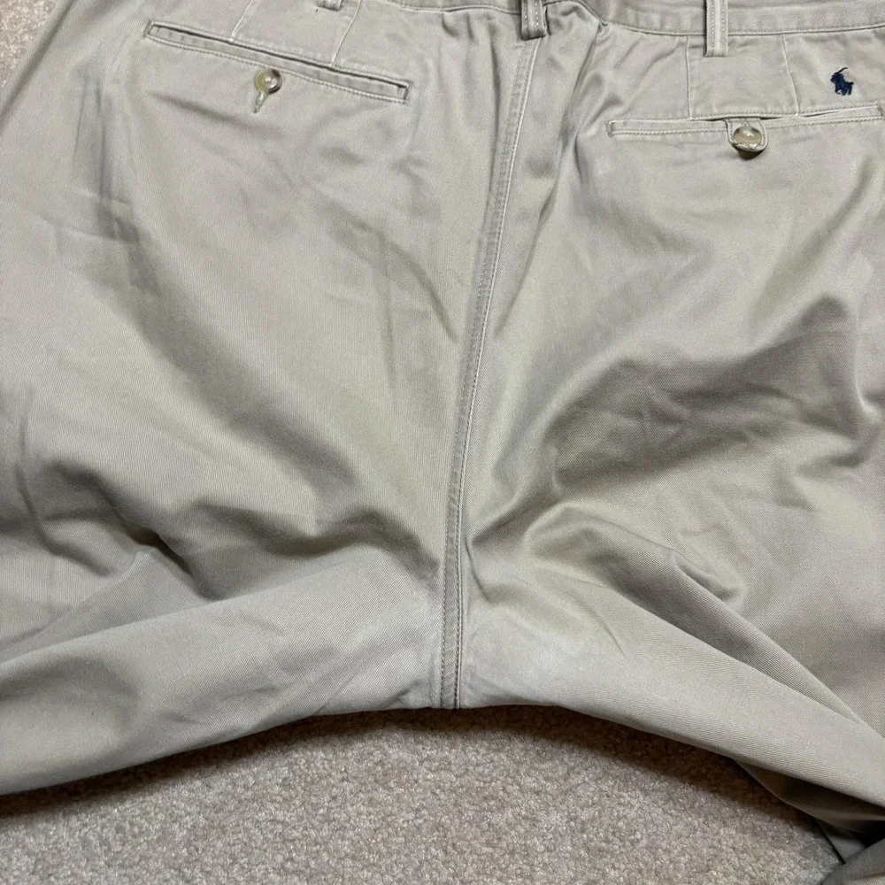 Polo Ralph Lauren Chino Pants Mens 38x34 Beige Polo Chino Classic Twill Cotton